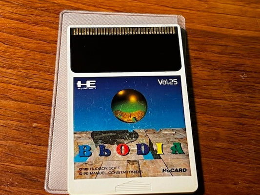 BLODIA – PC ENGINE – HUDSON – LOOSE HuCARD w/ SLEEVE – VERY GOOD
