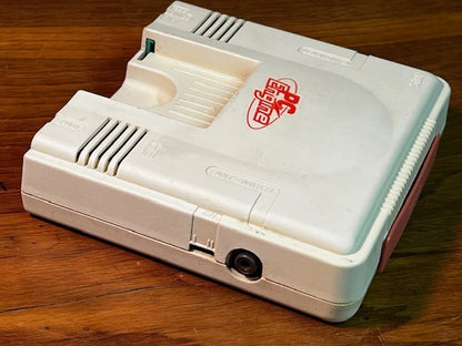 NEC PC Engine White Console System Only, Orange Back Cover, Tested & Working