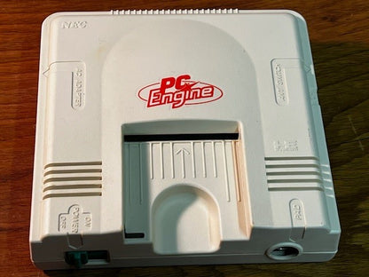 NEC PC Engine White Console System + Blaster Controller, Orange Back Cover