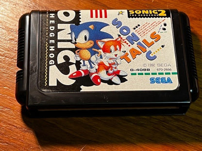 Sonic the Hedgehog 2 – Mega Drive – Sega – CIB – Excellent – UV Protective Cover
