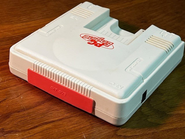 NEC PC Engine White Console System + Blaster Controller, Orange Back Cover