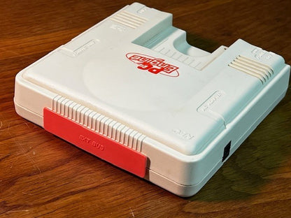 NEC PC Engine White Console System + Blaster Controller, Orange Back Cover