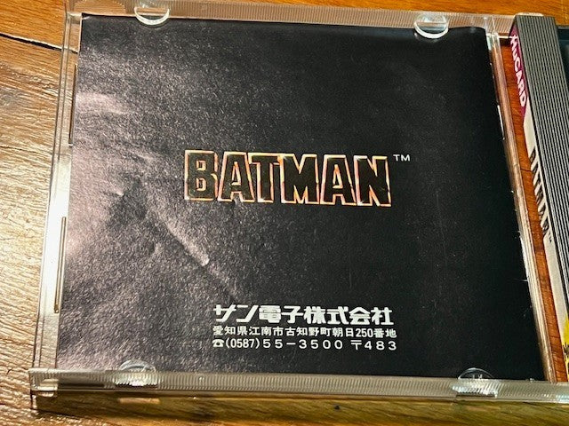 Batman PC Engine HuCard Sunsoft Japan Complete Case Manual Tested