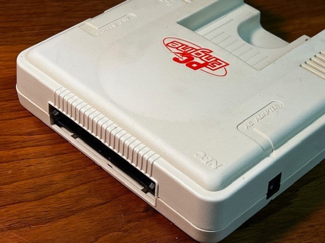 NEC PC Engine White Console System Only, Orange Back Cover, Tested & Working