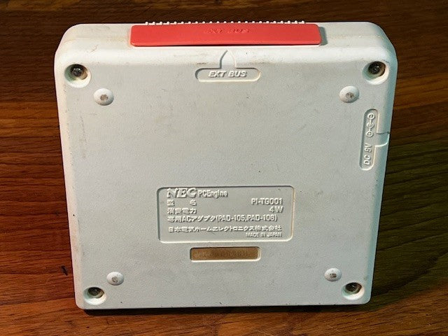 NEC PC Engine White Console System Only, Orange Back Cover, Tested & Working