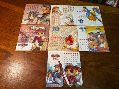 Sega Saturn Purikura Daisakusen Atlus CIB w/ 1997 Calendar Excellent
