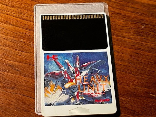 HEAVY UNIT – PC ENGINE – TAITO – LOOSE HuCARD w/ SLEEVE – VERY GOOD