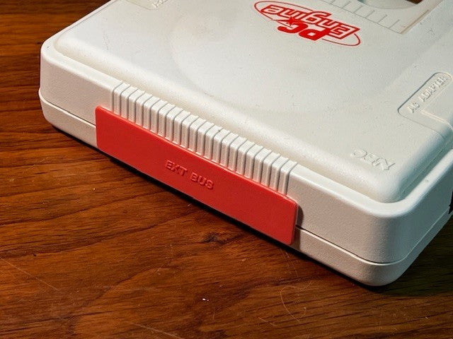 NEC PC Engine White Console System Only, Orange Back Cover, Tested & Working