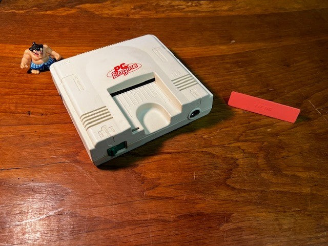 NEC PC Engine White Console System Only, Orange Back Cover, Tested & Working