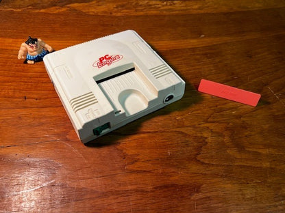 NEC PC Engine White Console System Only, Orange Back Cover, Tested & Working