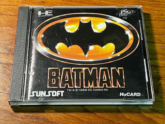 Batman PC Engine HuCard Sunsoft Japan Complete Case Manual Tested