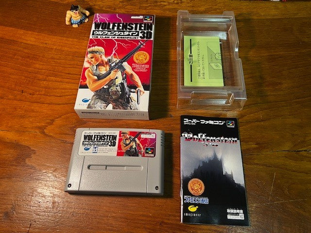 Super Famicom Wolfenstein 3D The Claw of Eisenfaust CIB Excellent Condition