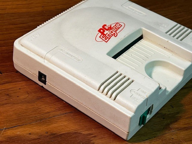 NEC PC Engine White Console System Only, Orange Back Cover, Tested & Working