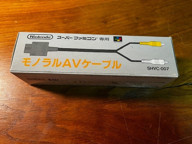 SUPER FAMICOM MONO AV CABLE SHVC-007 -BOXED - TESTED