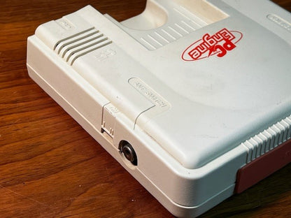 NEC PC Engine White Console System Only, Orange Back Cover, Tested & Working