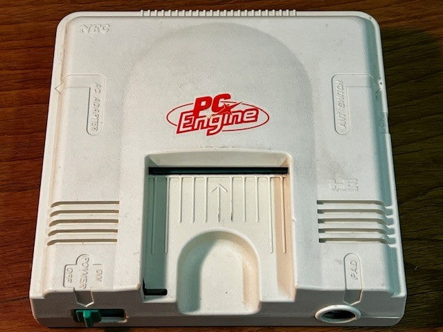 NEC PC Engine White Console System Only, Orange Back Cover, Tested & Working