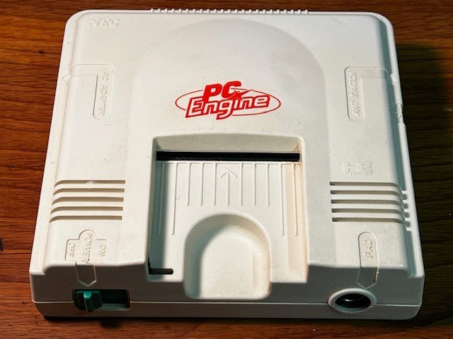 NEC PC Engine White Console System Only, Orange Back Cover, Tested & Working