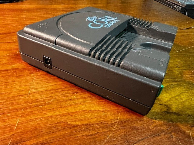 PC ENGINE CORE GRAFX  - THUNDER BLADE - BACKPLATE - MANUAL - CABLES & CONTROLLER