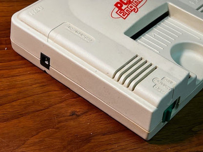 NEC PC Engine White Console System Only, Orange Back Cover, Tested & Working