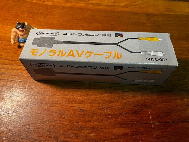 SUPER FAMICOM MONO AV CABLE SHVC-007 -BOXED - TESTED