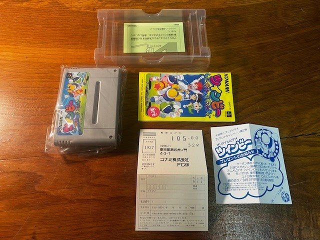 TWIN BEE RAINBOW BELL ADVENTURE - SUPER FAMICOM - KONAMI - 100% CIB - EXCELLENT
