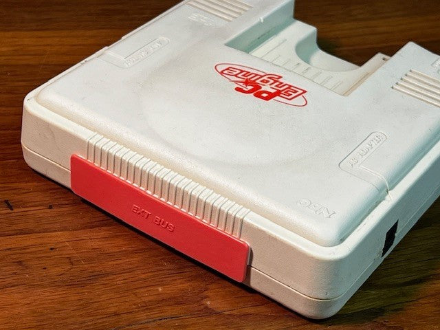 NEC PC Engine White Console System Only, Orange Back Cover, Tested & Working