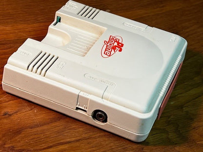 NEC PC Engine White Console System + Blaster Controller, Orange Back Cover