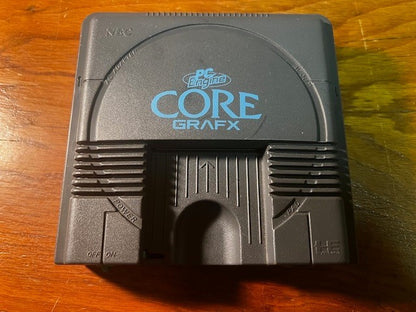 PC ENGINE CORE GRAFX  - THUNDER BLADE - BACKPLATE - MANUAL - CABLES & CONTROLLER