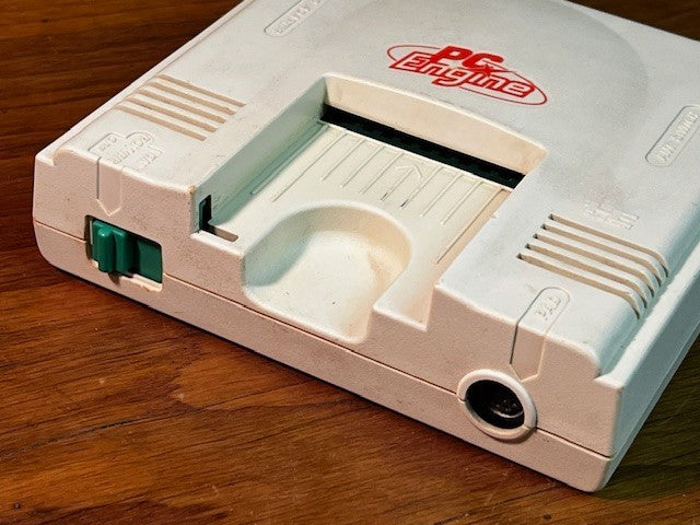NEC PC Engine White Console System Only, Orange Back Cover, Tested & Working