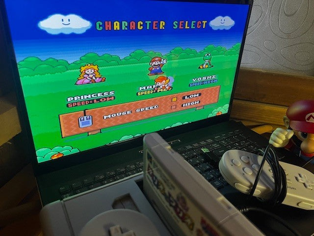 Mario & Wario Mouse Set – Super Famicom – CIB – Nintendo