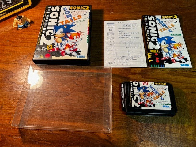 Sonic the Hedgehog 2 – Mega Drive – Sega – CIB – Excellent – UV Protective Cover