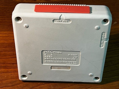NEC PC Engine White Console System Only, Orange Back Cover, Tested & Working
