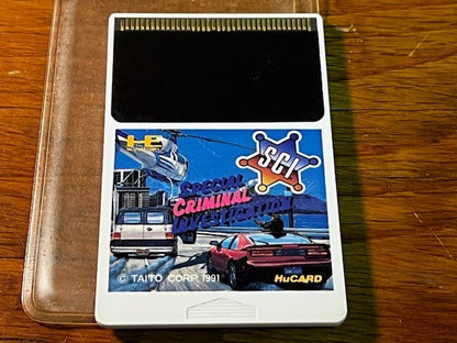 S.C.I. Special Criminal Investigation PC Engine HuCard Tested Taito Japan