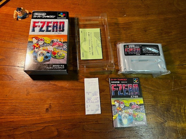 F-ZERO - SUPER FAMICOM - NINTENDO - CIB + ORIGINAL RECEIPT - EXCELLENT