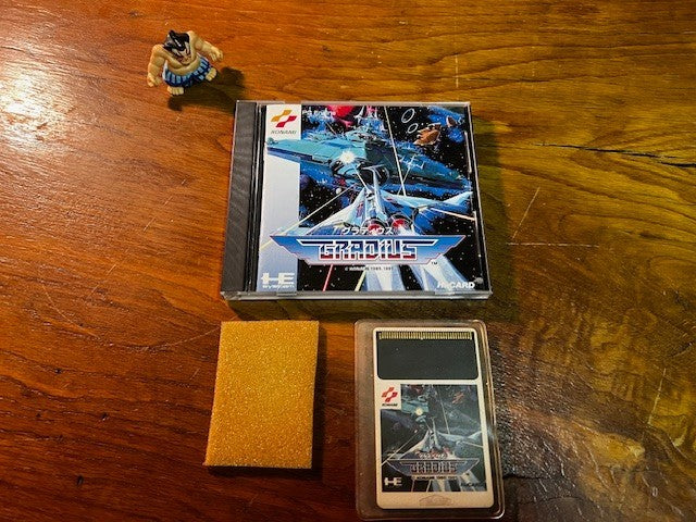 NEC PC Engine KONAMI Gradius HuCard Japan w/Box Instructions Reg Card